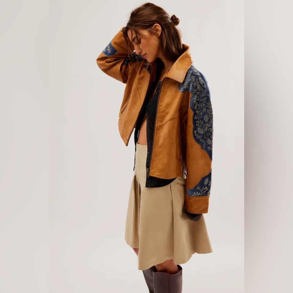 Free People Indie Rider Bomber Jacket NEW - Picture 3 of 16